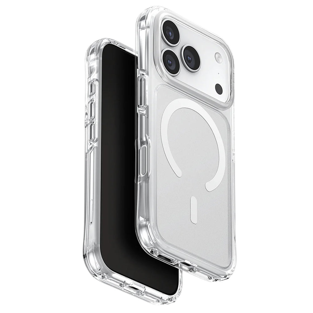Funda MagSafe para Apple iPhone 17 Pro Max, UNIQ, LifePro Xtreme MagClick, Transparente