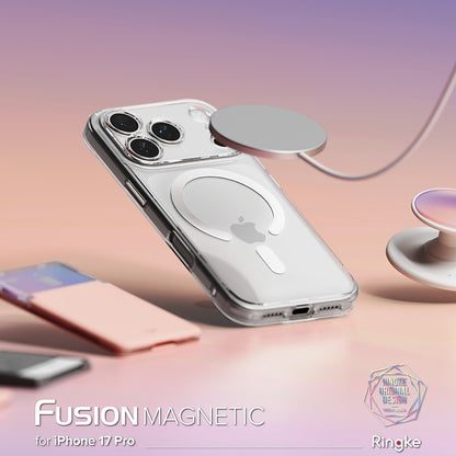 Funda MagSafe para Apple iPhone 17 Pro, Ringke, Fusion, Transparente Mate