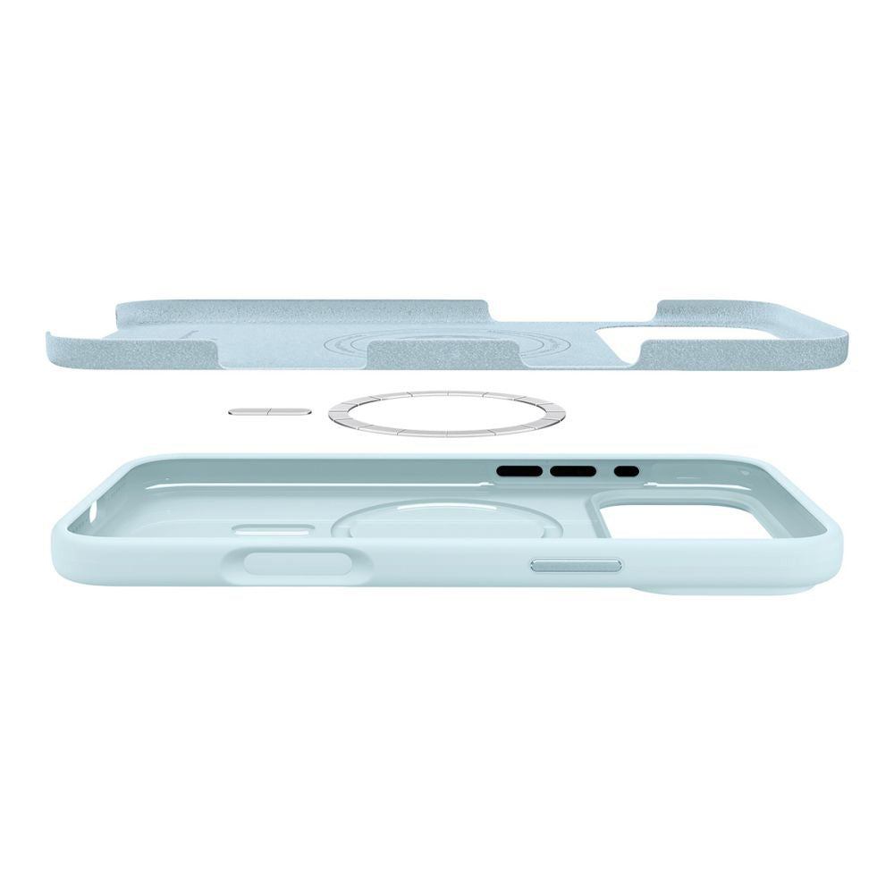Funda MagSafe para Apple iPhone 17 Pro, Spigen, Silicone Fit, Azul