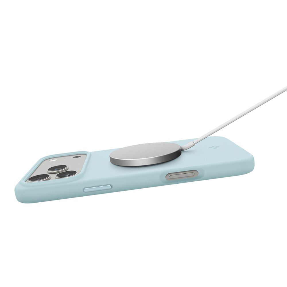Funda MagSafe para Apple iPhone 17 Pro, Spigen, Silicone Fit, Azul