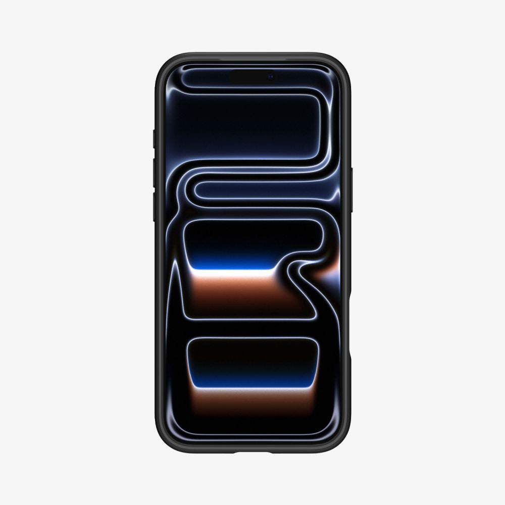 Funda MagSafe para Apple iPhone 17 Pro, Spigen, Ultra Hybrid, Negra Naranja Satinada