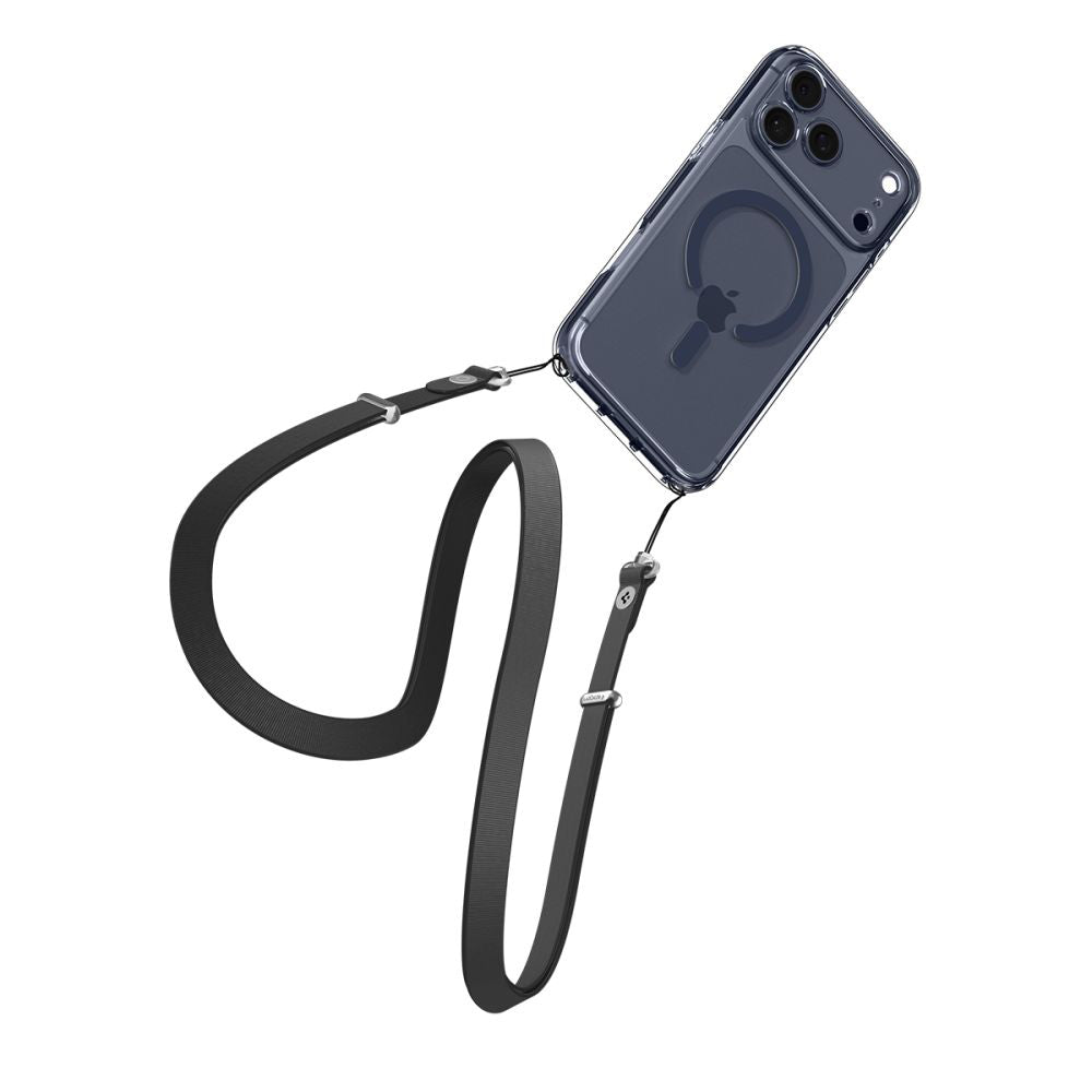 Funda MagSafe para Apple iPhone 17 Pro, Spigen, Ultra Hybrid, Transparente Azul Marino