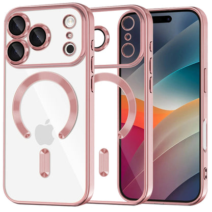 Funda MagSafe para Apple iPhone 17 Pro, Techsuit, Luxury Crystal, Rosa