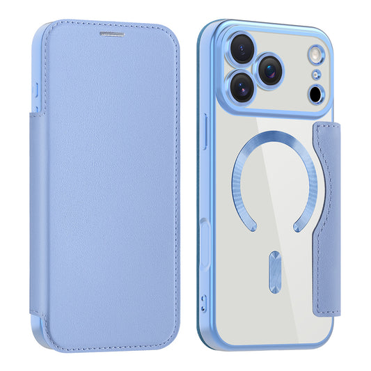 Funda MagSafe para Apple iPhone 17 Pro, Techsuit, SmartMag Book, Azul