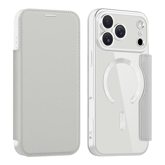 Funda MagSafe para Apple iPhone 17 Pro, Techsuit, SmartMag Book, Gris