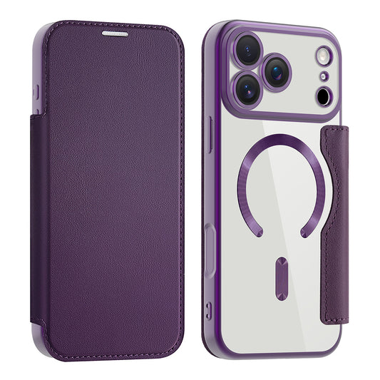 Funda MagSafe para Apple iPhone 17 Pro, Techsuit, SmartMag Book, Morado