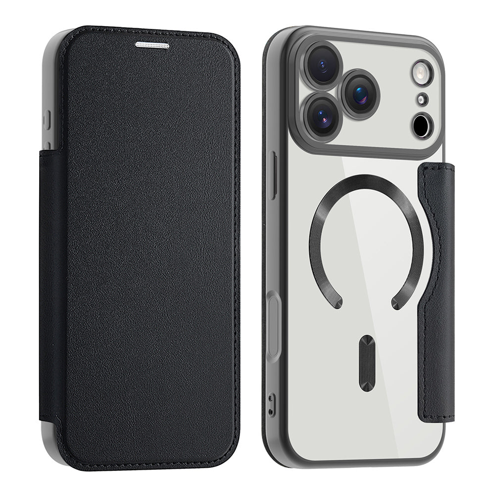 Funda MagSafe para Apple iPhone 17 Pro, Techsuit, SmartMag Book, Negra