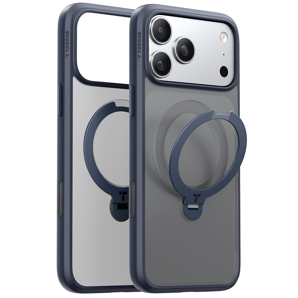 Funda MagSafe para Apple iPhone 17 Pro, Torras, Ostand Spin, Azul