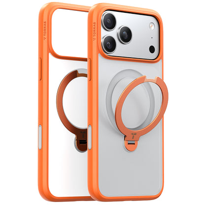 Funda MagSafe para Apple iPhone 17 Pro, Torras, Ostand Spin, Naranja
