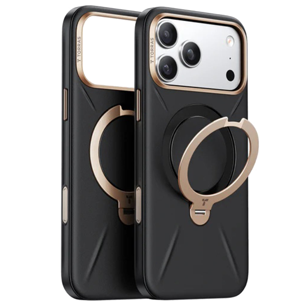 Funda MagSafe para Apple iPhone 17 Pro, Torras, QPRO Leather, Negra
