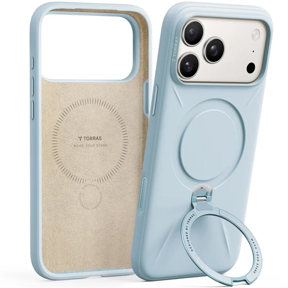 MagSafe Case for Apple iPhone 17 Pro, Torras, QPRO Silicone, Light Blue