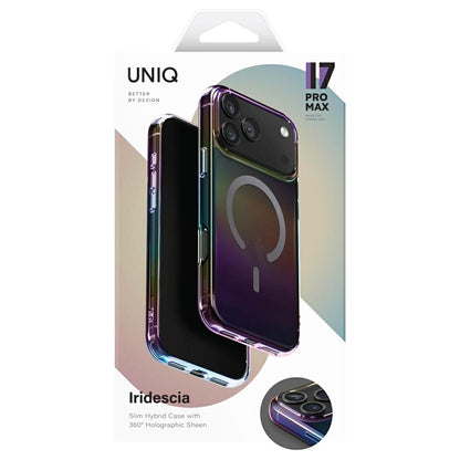 Funda MagSafe para Apple iPhone 17 Pro, UNIQ, Iridescia MagClick, Aurora