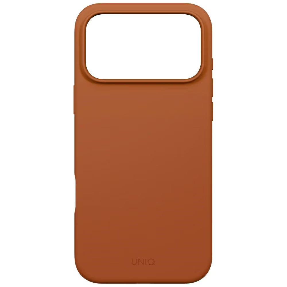 Funda MagSafe para Apple iPhone 17 Pro, UNIQ, Lino MagClick, Naranja Oscuro
