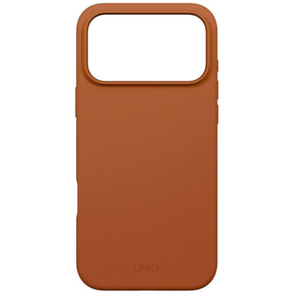 Funda MagSafe para Apple iPhone 17 Pro, UNIQ, Lino MagClick, Naranja Oscuro