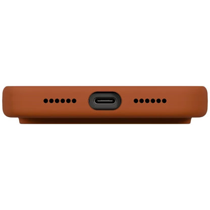 Funda MagSafe para Apple iPhone 17 Pro, UNIQ, Lino MagClick, Naranja Oscuro