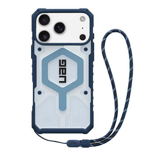 Funda MagSafe para Apple iPhone 17 Pro, Urban Armor Gear, Pathfinder Clear con Cordón, Azul