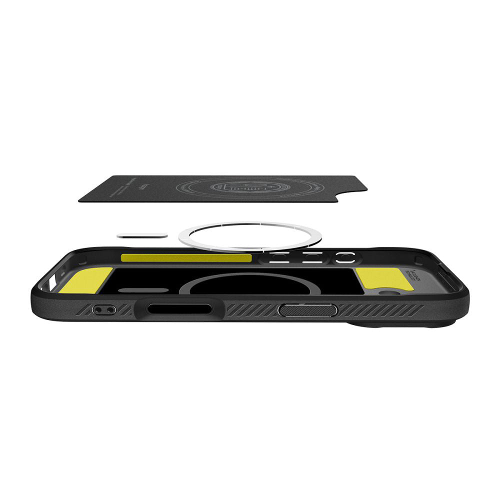 Funda MagSafe para Apple iPhone 17, Spigen, Rugged Armor, Negra Mate