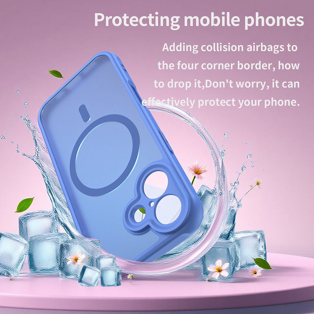 Funda MagSafe para Apple iPhone 17, Techsuit, HaloFrost II, Azul.