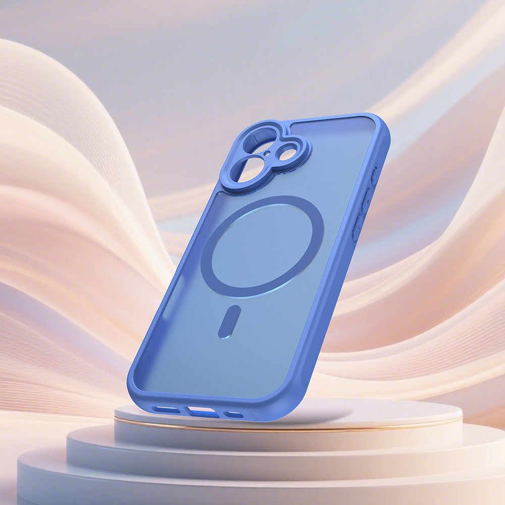 Funda MagSafe para Apple iPhone 17, Techsuit, HaloFrost II, Azul.