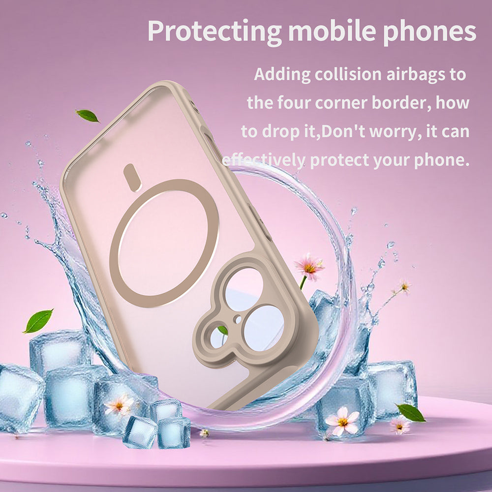 Funda MagSafe para Apple iPhone 17, Techsuit, HaloFrost II, Dorada