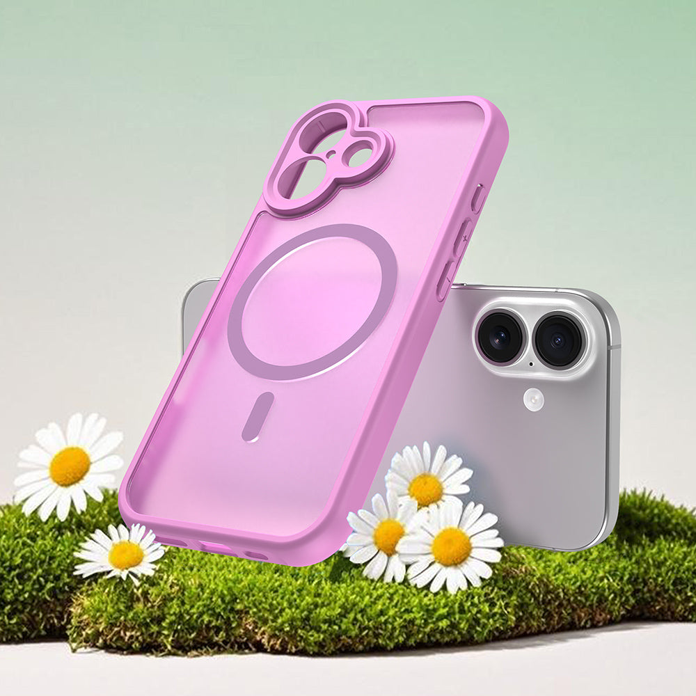 MagSafe Case for Apple iPhone 17, Techsuit, HaloFrost II, Pink