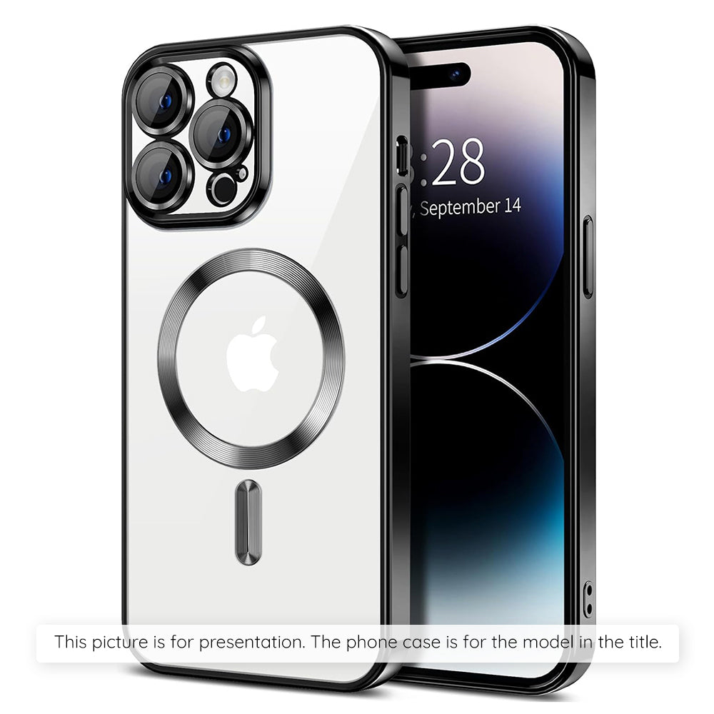 Funda MagSafe para Apple iPhone 17, Techsuit, Luxury Crystal, Negra