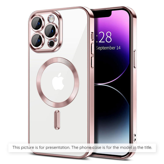Funda MagSafe para Apple iPhone 17, Techsuit, Luxury Crystal, Rosa