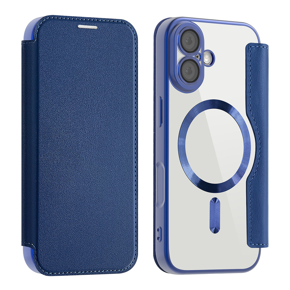Funda MagSafe para Apple iPhone 17, Techsuit, SmartMag Book, Azul