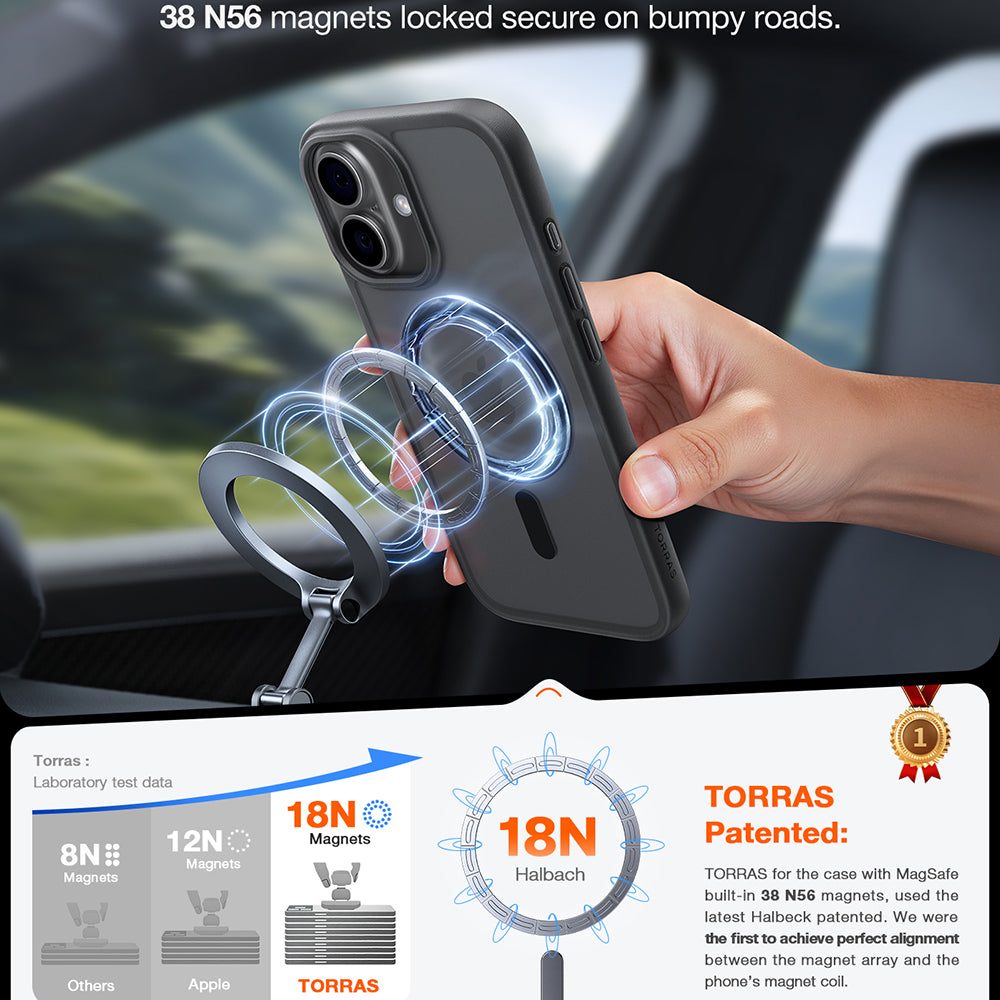 Funda MagSafe para Apple iPhone 17, Torras, Guardian, Negra