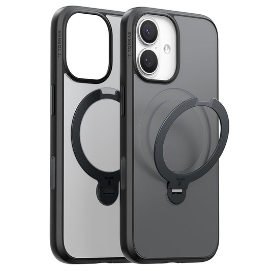 Funda MagSafe para Apple iPhone 17, Torras, Ostand Spin, Negra