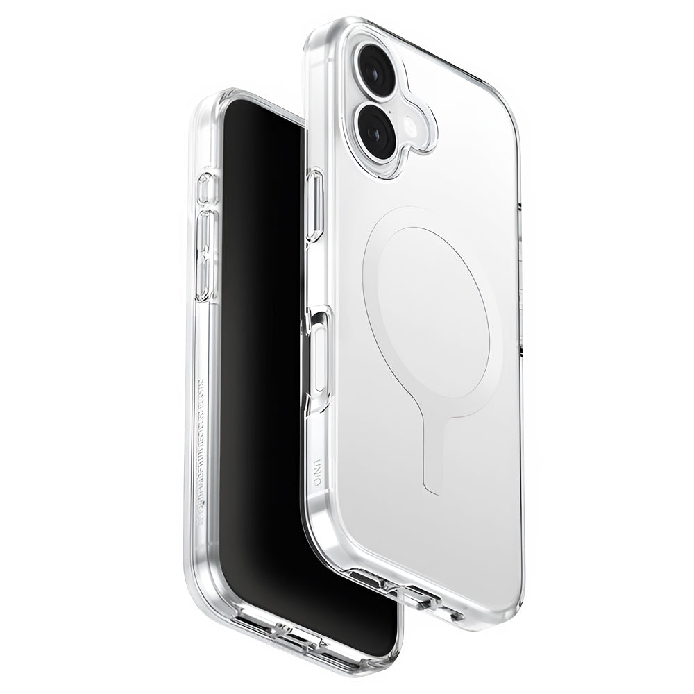Funda MagSafe para Apple iPhone 17, UNIQ, Clario MagClick, Transparente