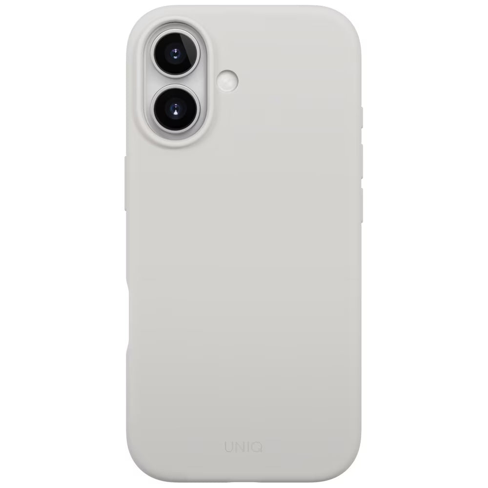 Funda MagSafe para Apple iPhone 17, UNIQ, Lino MagClick, Gris