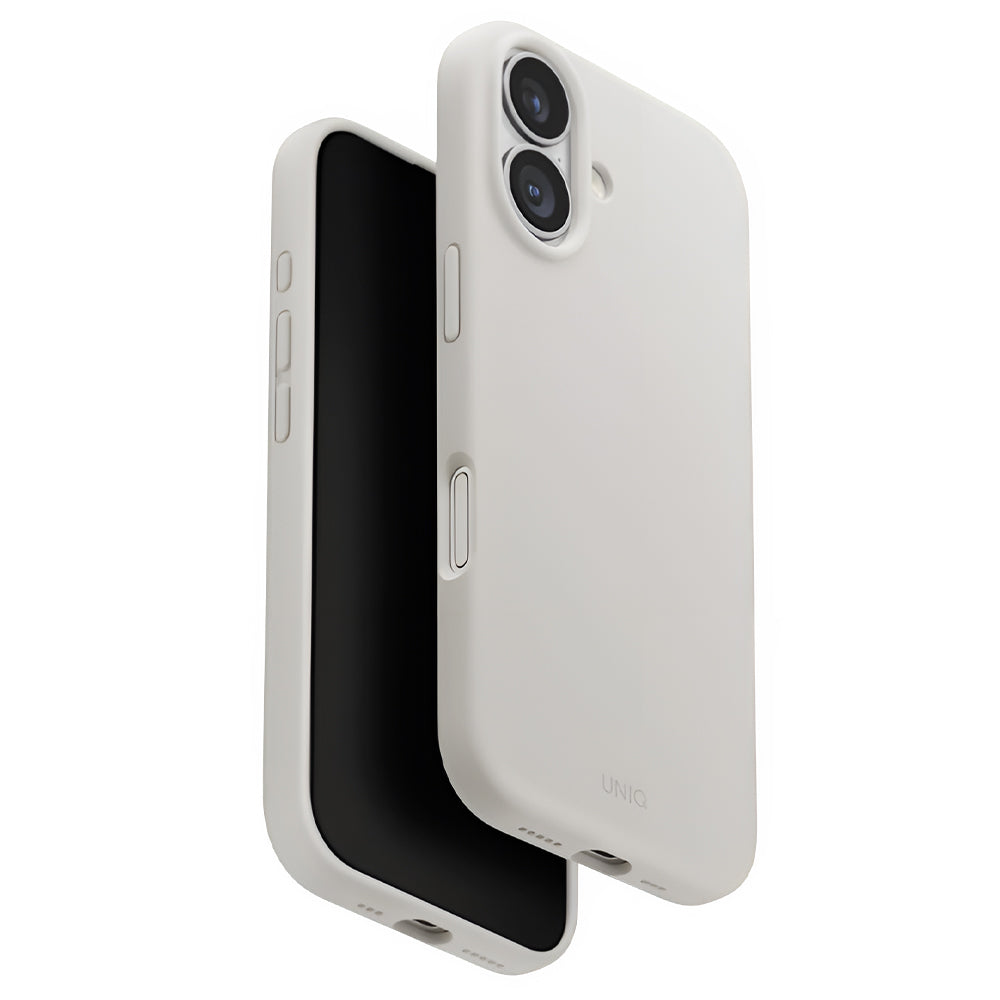Funda MagSafe para Apple iPhone 17, UNIQ, Lino MagClick, Gris
