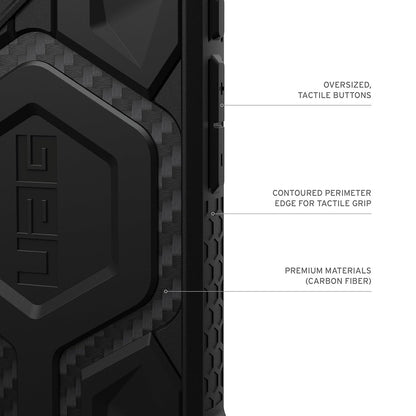 Funda MagSafe para Apple iPhone 17, Urban Armor Gear, Monarch Pro Carbon, Negra