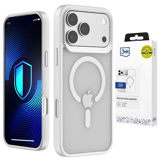 Funda MagSafe para Apple iPhone 18 Pro / 17 Pro, 3MK, Smoke MagCase, blanca
