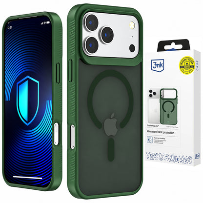 Funda MagSafe para Apple iPhone 18 Pro / 17 Pro, 3MK, Smoke MagCase, Verde
