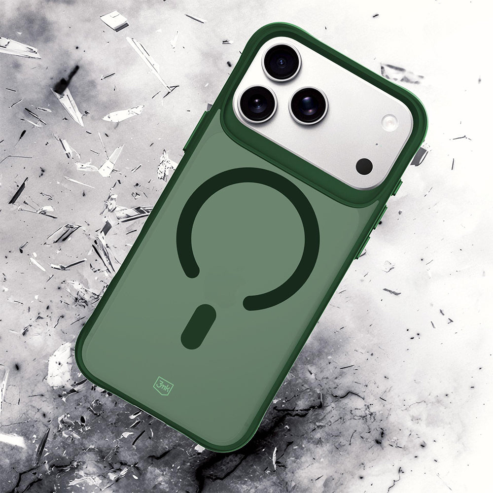 Funda MagSafe para Apple iPhone 18 Pro / 17 Pro, 3MK, Smoke MagCase, Verde