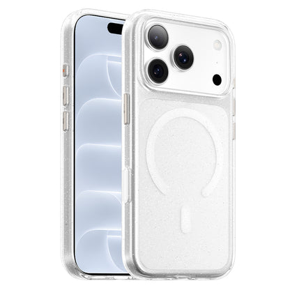 Funda MagSafe para Apple iPhone 18 Pro / 17 Pro, Blueo, Crystal Pro Anti-Drop Glitter, Transparente