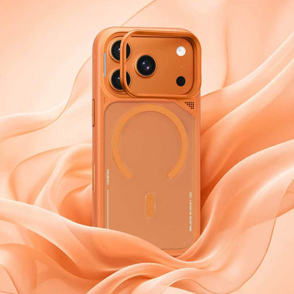 Funda MagSafe para Apple iPhone 18 Pro / 17 Pro, Blueo, soporte con disipación del calor, color burdeos satinado