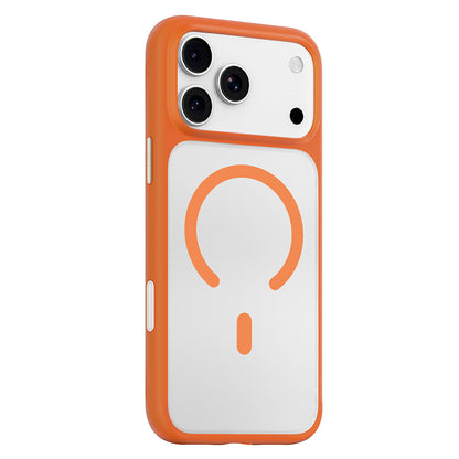 Funda MagSafe para Apple iPhone 18 Pro / 17 Pro, Blueo, respetuosa con la piel y anticaídas, naranja satinada