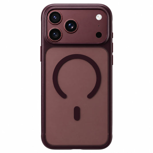MagSafe Case for Apple iPhone 18 Pro / 17 Pro, Blueo, Skin-Friendly Anti-Drop, Satin Burgundy