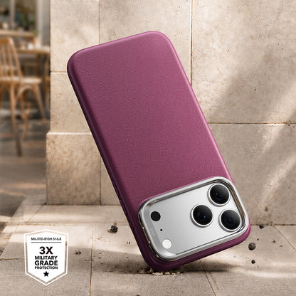 Funda MagSafe para Apple iPhone 18 Pro / 17 Pro, ESR, Atelier con soporte, Burdeos oscuro satinado