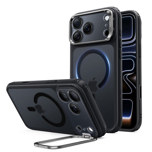 Funda MagSafe para Apple iPhone 18 Pro / 17 Pro, ESR, Classic Hybrid Kickstand, Negra Satinada