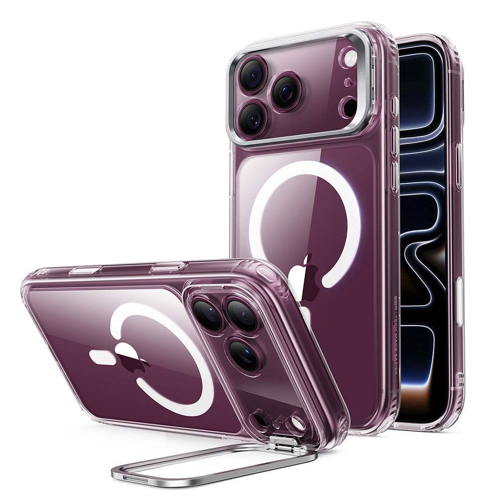 Funda MagSafe para Apple iPhone 18 Pro / 17 Pro, ESR, Classic Hybrid Kickstand, Transparente