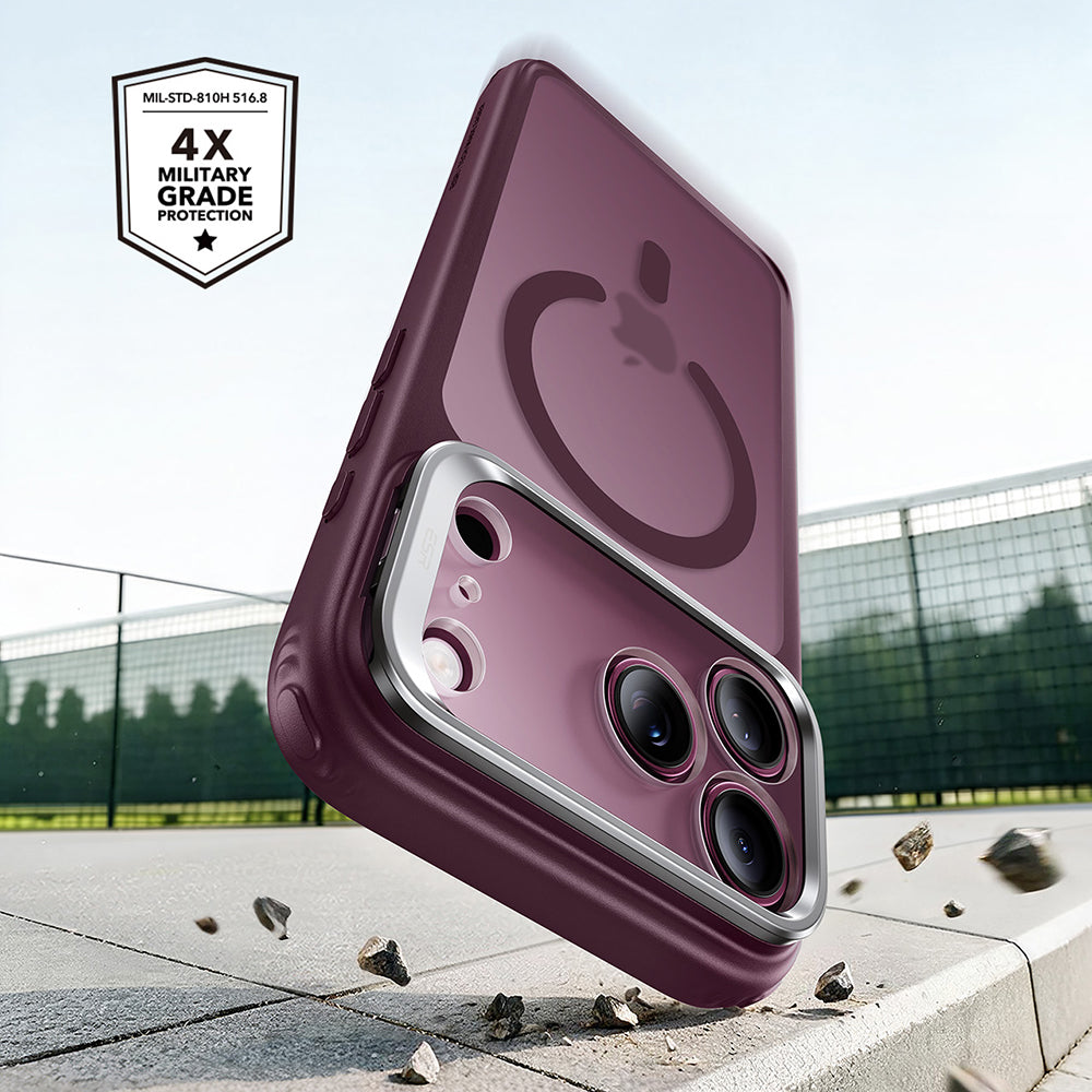 Funda MagSafe para Apple iPhone 18 Pro / 17 Pro, ESR, Classic Hybrid Kickstand, Burdeos Oscuro Satinado