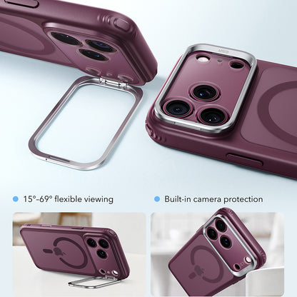 Funda MagSafe para Apple iPhone 18 Pro / 17 Pro, ESR, Classic Hybrid Kickstand, Burdeos Oscuro Satinado