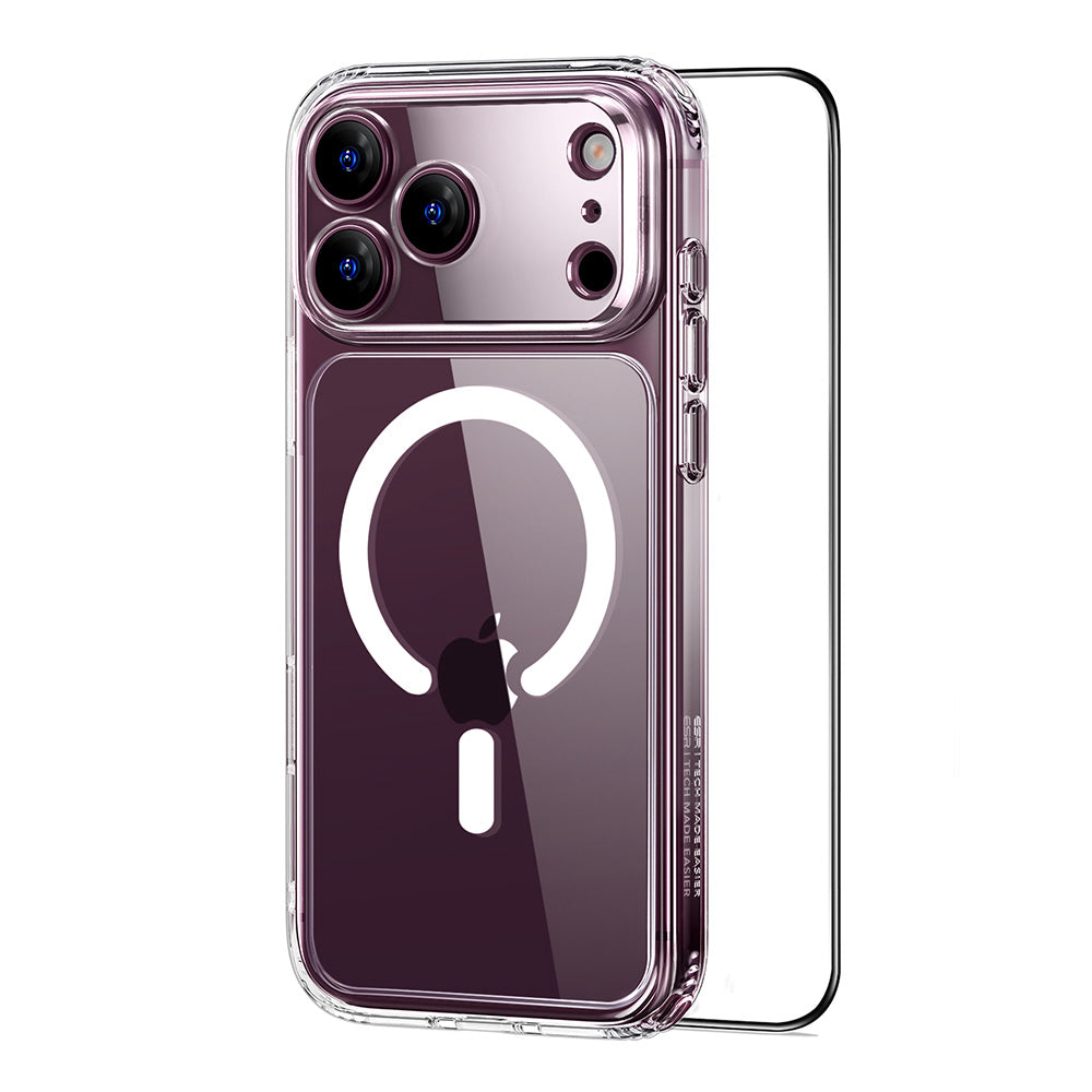 Funda MagSafe para Apple iPhone 18 Pro / 17 Pro, ESR, Classic Hybrid con Protector de Pantalla, Transparente