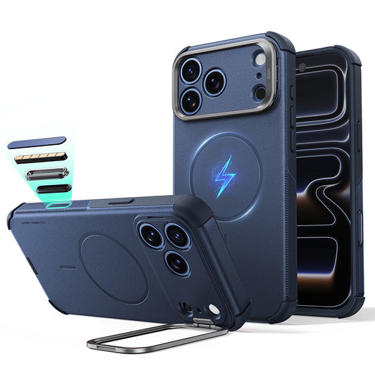 Funda MagSafe para Apple iPhone 18 Pro / 17 Pro, ESR, Cyber Armor Kickstand, Azul