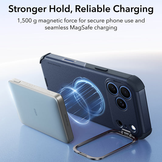 Funda MagSafe para Apple iPhone 18 Pro / 17 Pro, ESR, Cyber Armor Kickstand, Azul