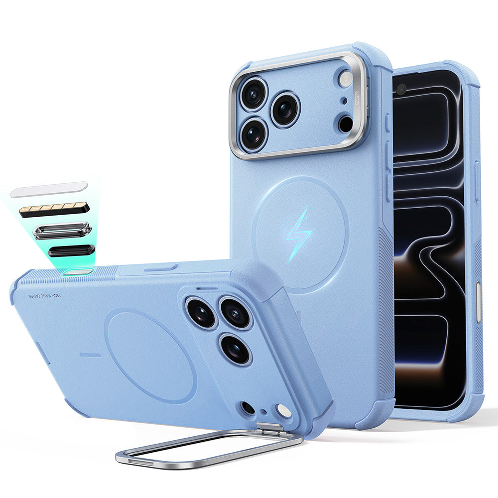 Funda MagSafe para Apple iPhone 18 Pro / 17 Pro, ESR, Cyber Armor Kickstand, Azul
